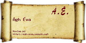 Ágh Éva névjegykártya
