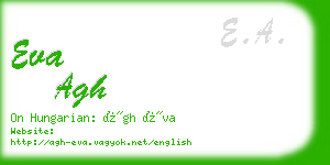 eva agh business card